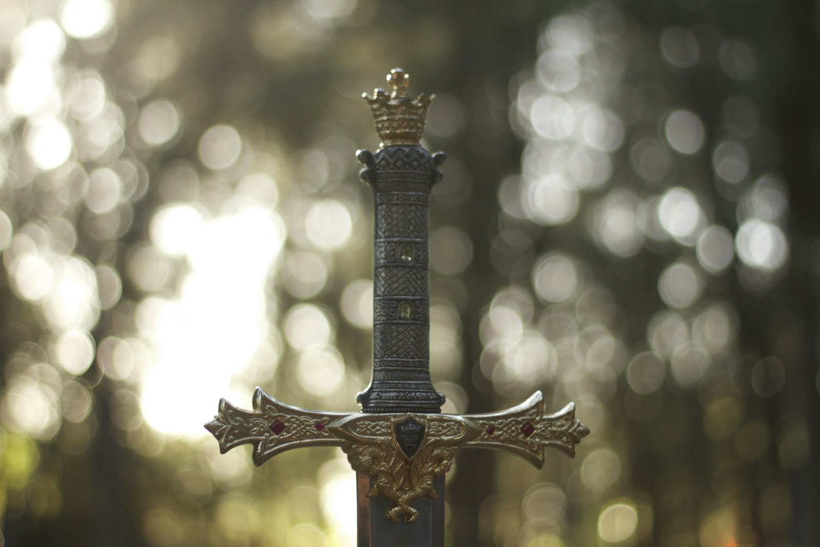 Historical sword collection display