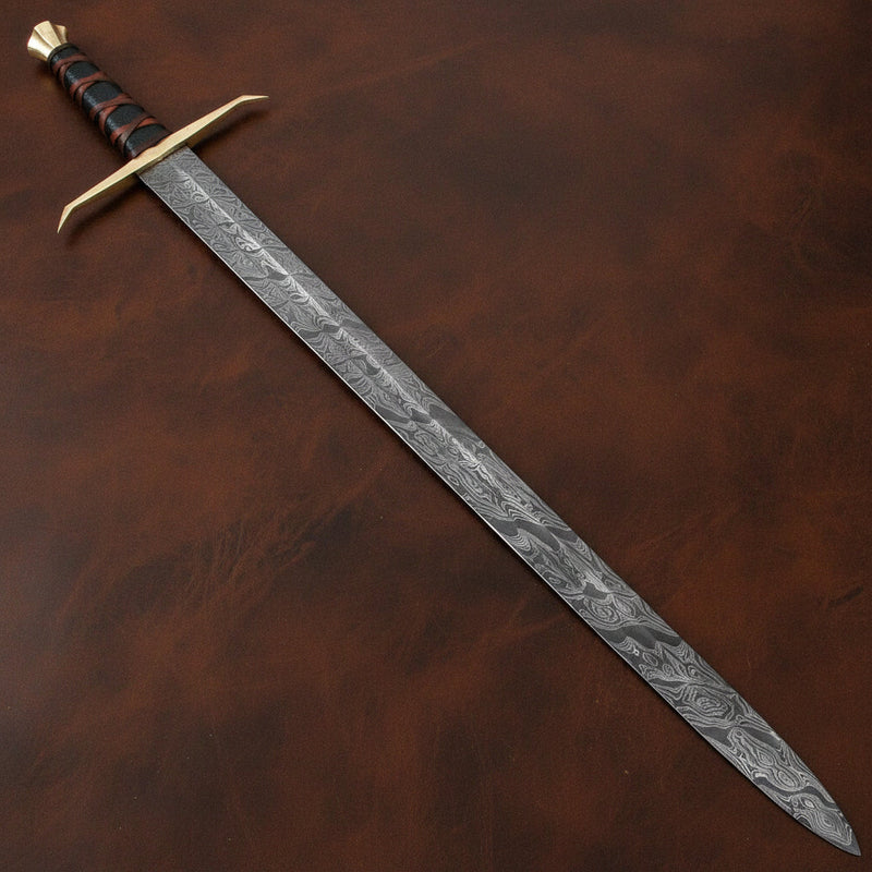 The Aesir's Wrath Damascus Viking Sword by Valorium Forge
