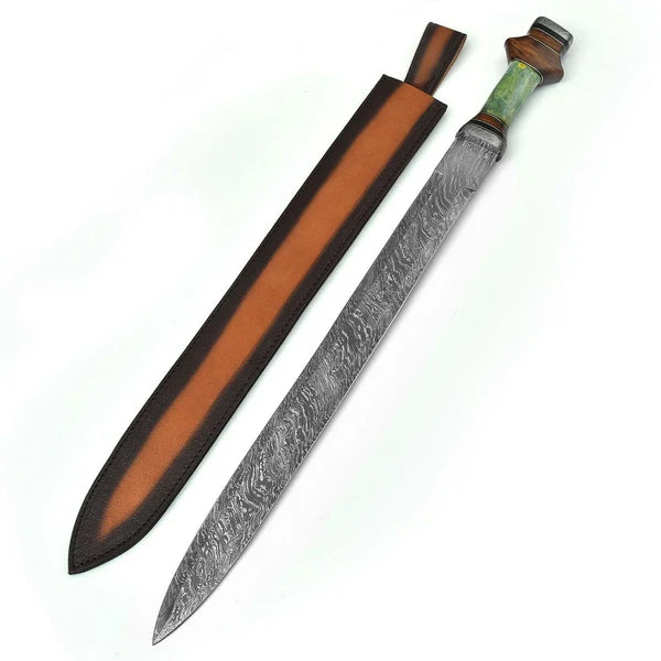 The Northman’s Legacy: Hand-Forged Damascus Steel Viking Sword