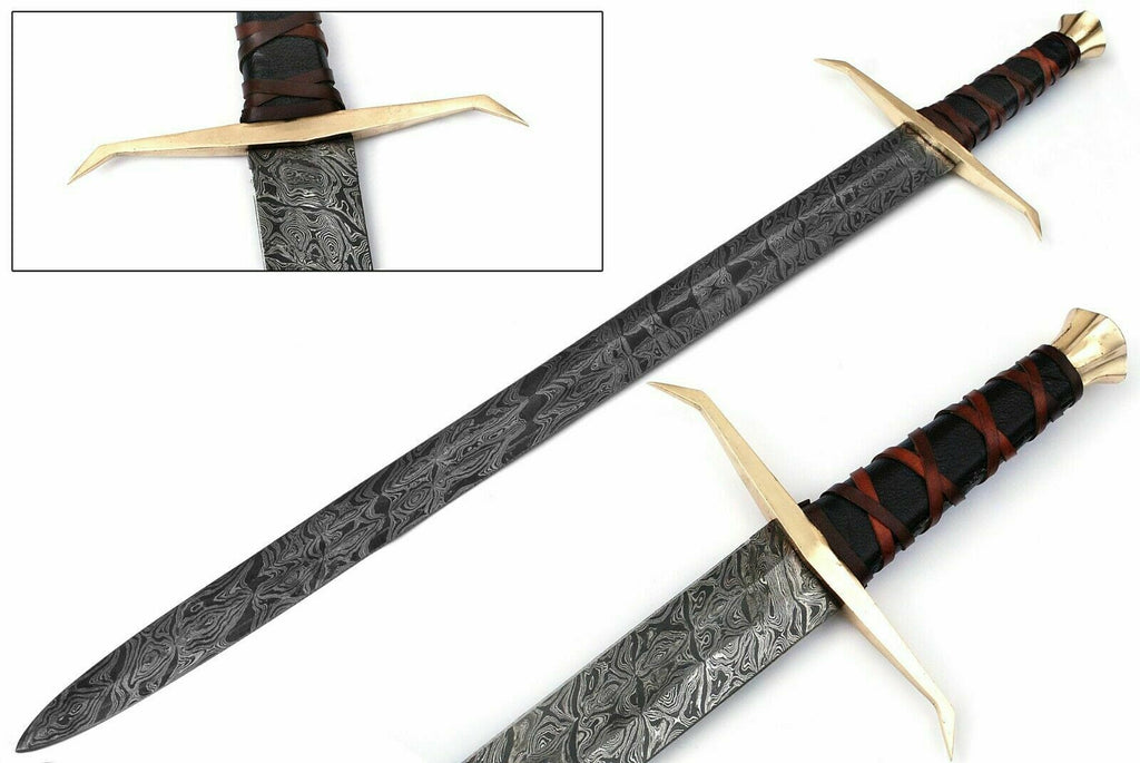 The Aesir's Wrath: Hand-Forged Damascus Viking Sword