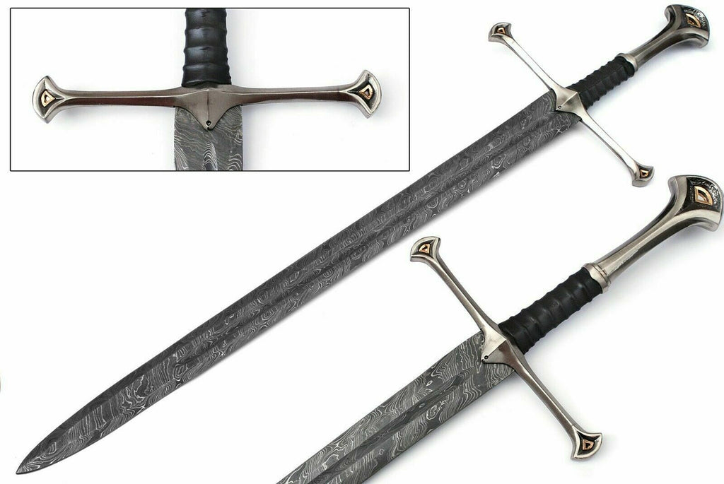 The Sovereign Vane: 352-Layer Damascus Steel Viking Sword