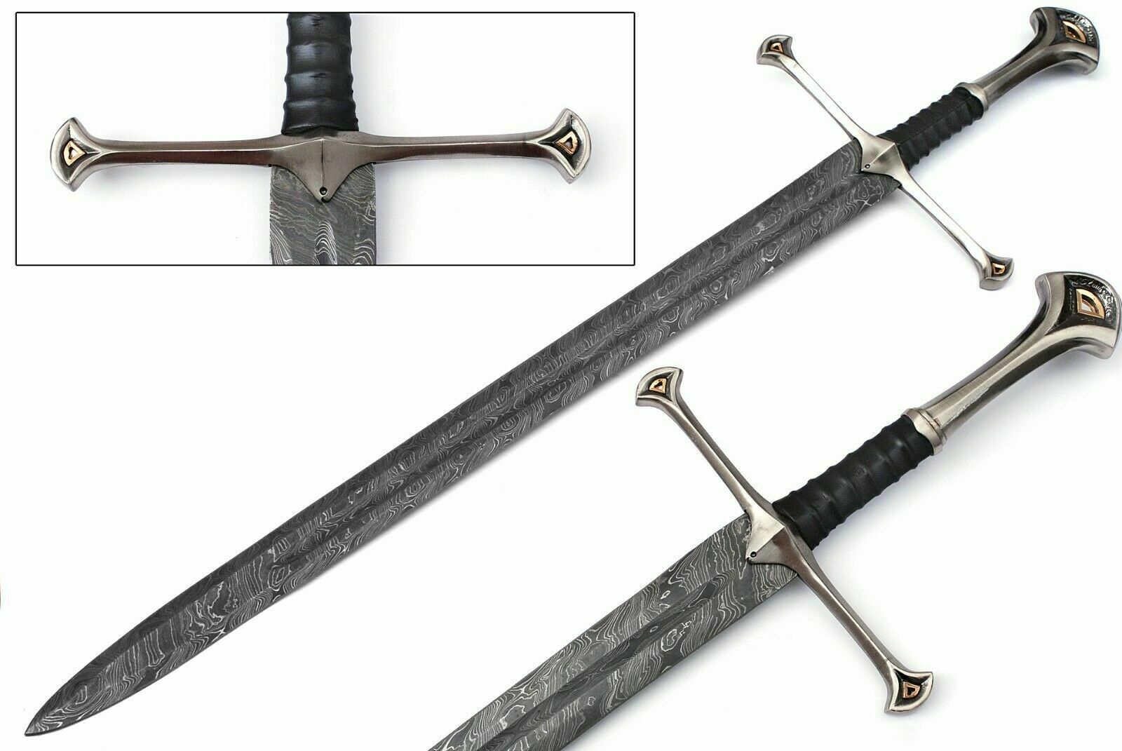 The Sovereign Vane: 352-Layer Damascus Steel Viking Sword