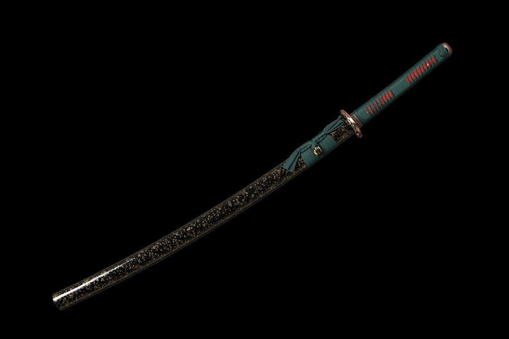 The Serpent’s Coil: Damascus Folded Steel Samurai Katana