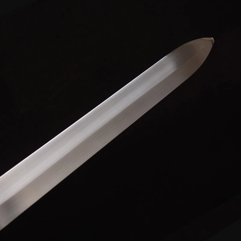 The Sovereign Bastion: Black Silver Stainless Steel King Sword