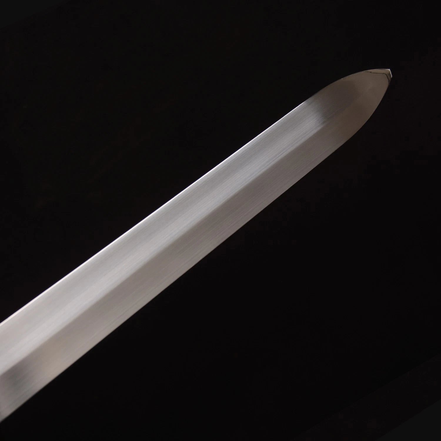 The Sovereign Bastion: Black Silver Stainless Steel King Sword
