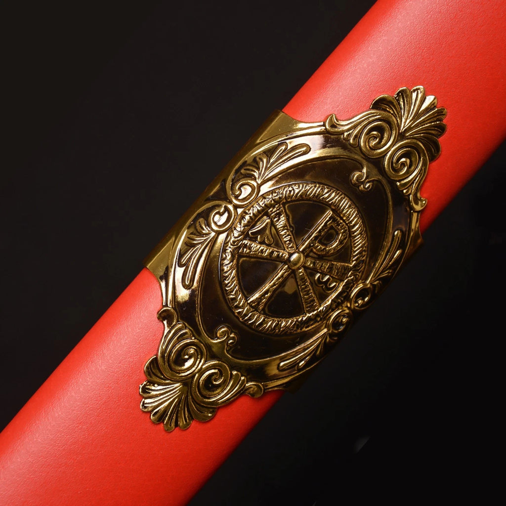 The Scarlet Centurion: Red Carbon Steel Roman Sword