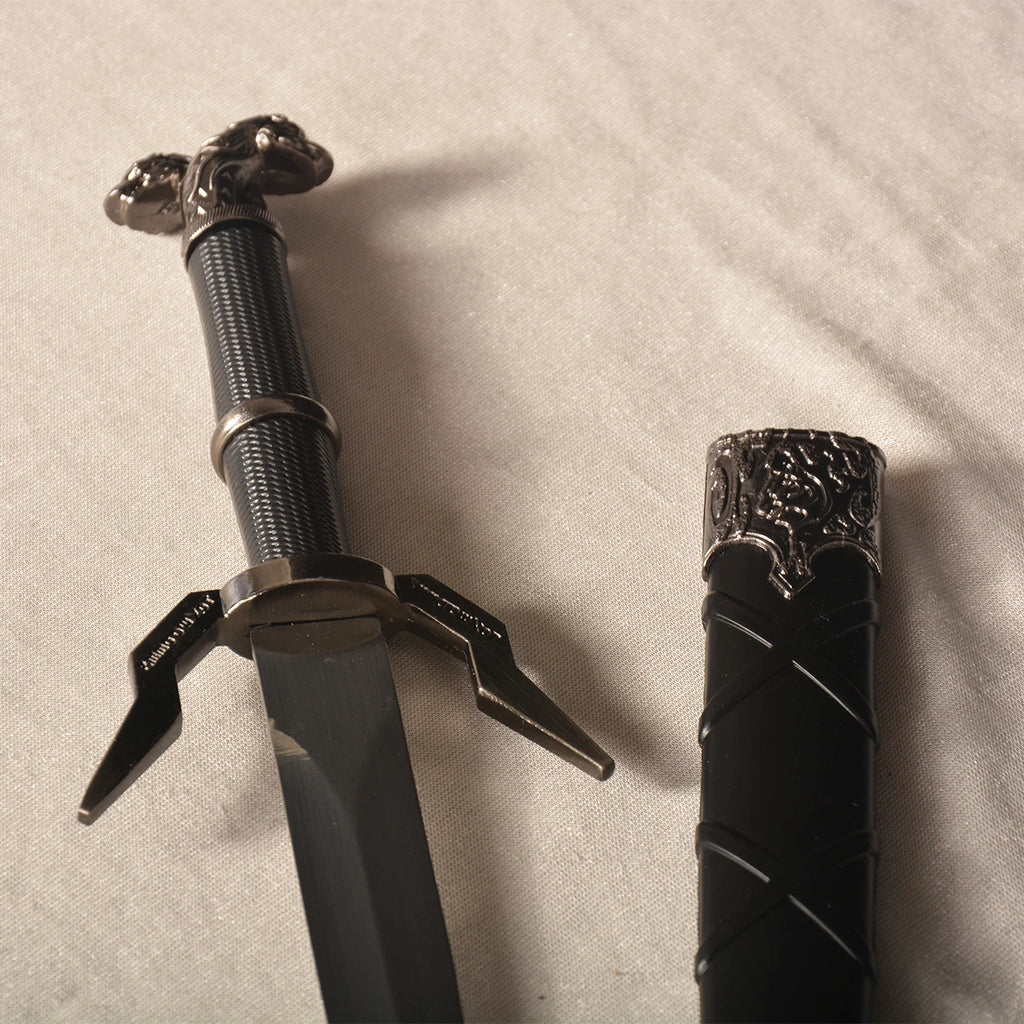 The Obsidian Vanguard: Black Stainless Steel Mini Western Sword