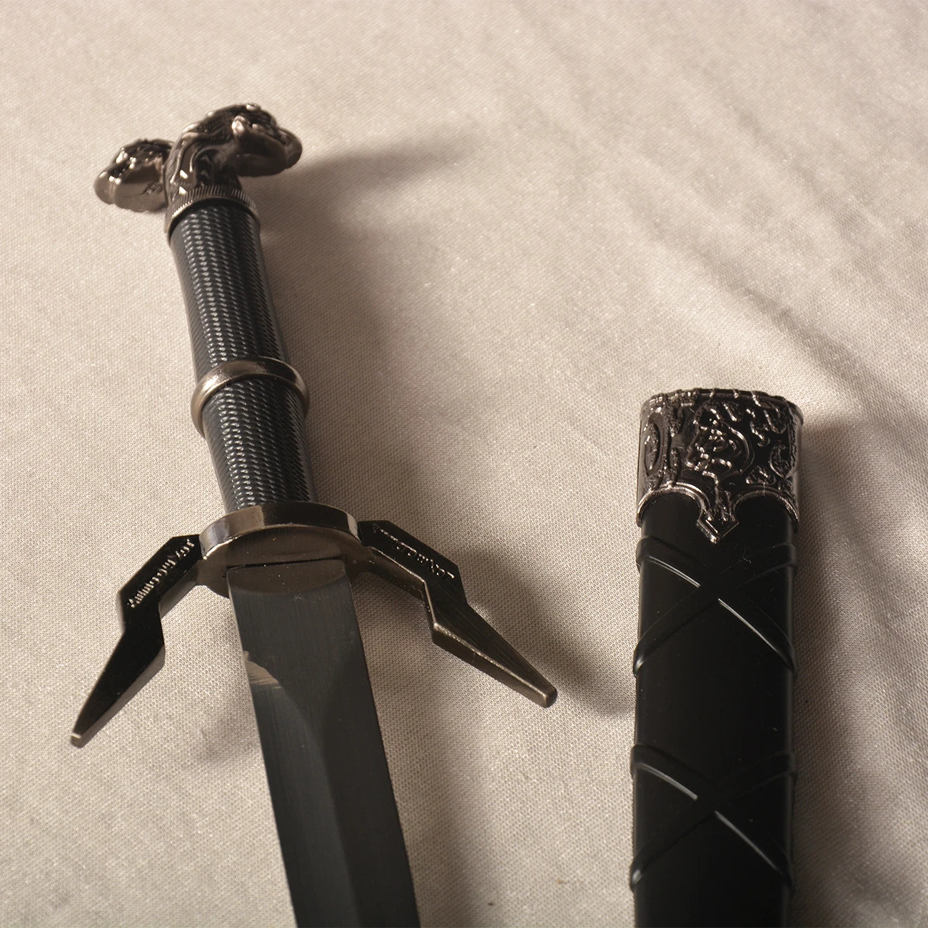 The Obsidian Vanguard: Black Stainless Steel Mini Western Sword