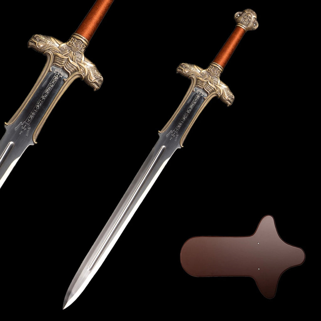 The Cimmerian Anthem: Inscribed Stainless Steel Barbarian Sword