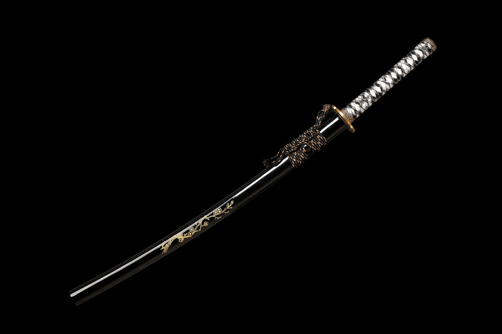 The Crimson Blossom: Clay-Tempered Choji Hamon Samurai Katana
