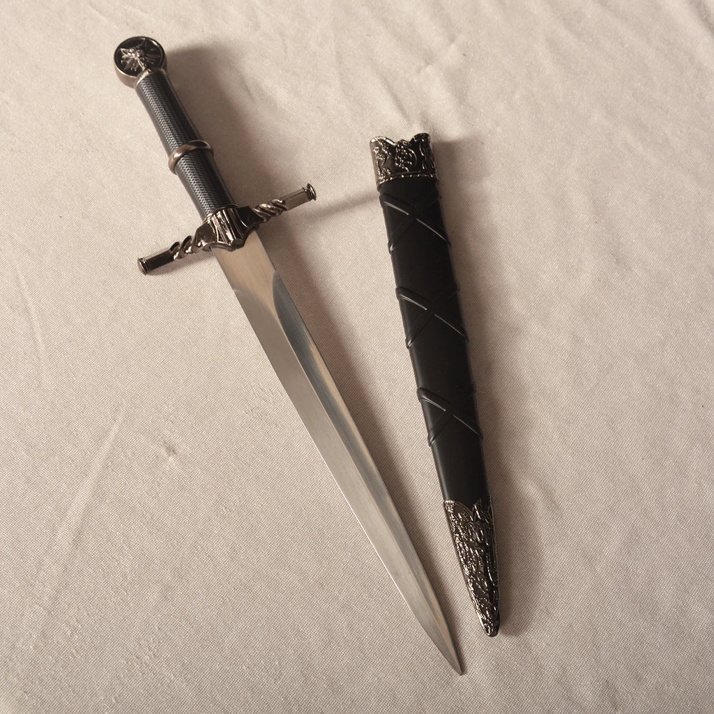 The Obsidian Shard: Black Stainless Steel Mini Short Sword