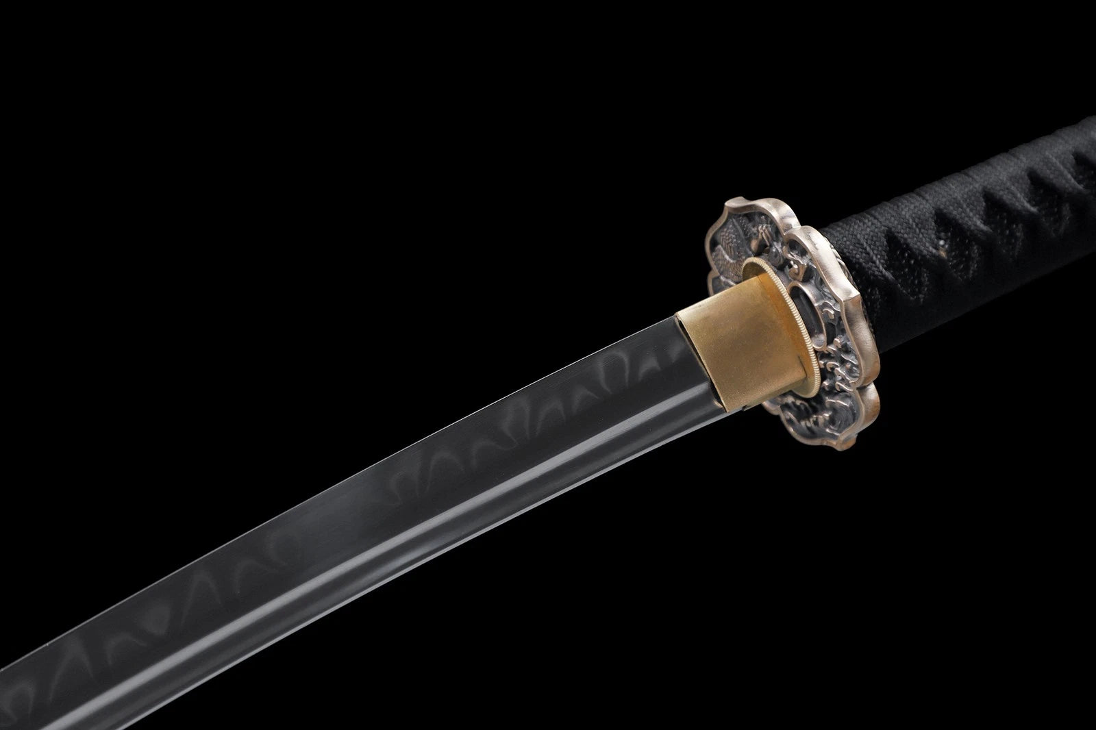 The Imperial Sentinel: Clay-Tempered with Brass Tsuba Samurai Katana