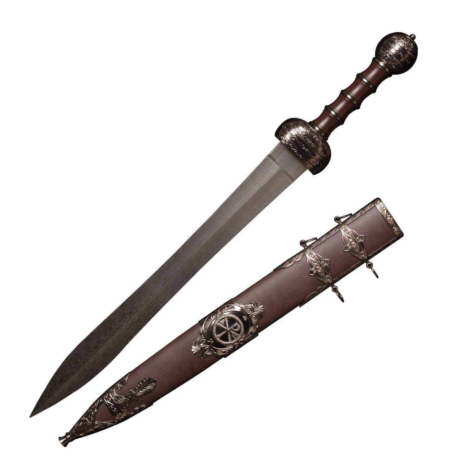 The Praetorian Eclipse: Silver Stainless Steel Roman Gladius Sword