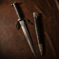 The Obsidian Vanguard: Black Stainless Steel Mini Western Sword