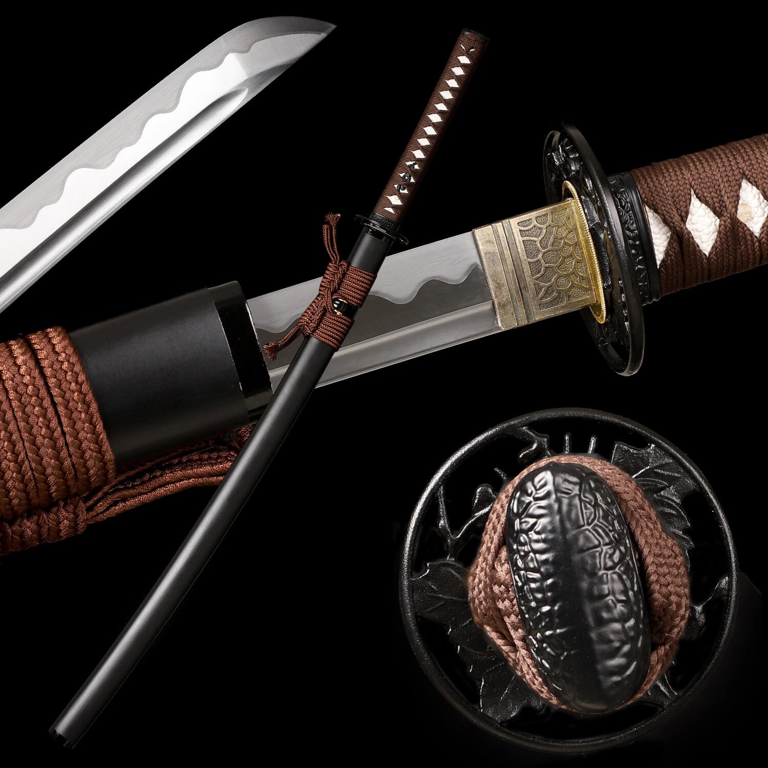 The Midnight Oak: Hand-Forged High Carbon Samurai Katana