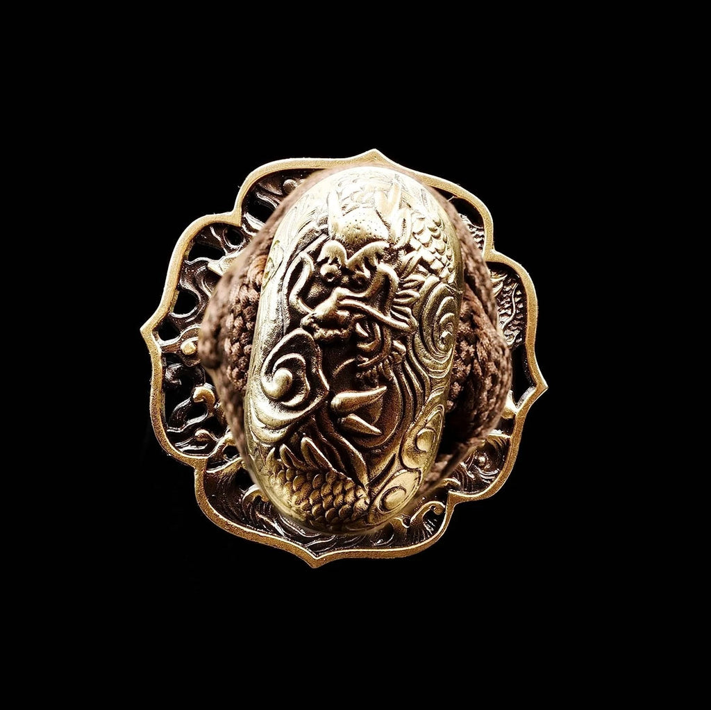 The Imperial Sentinel: Clay-Tempered with Brass Tsuba Samurai Katana