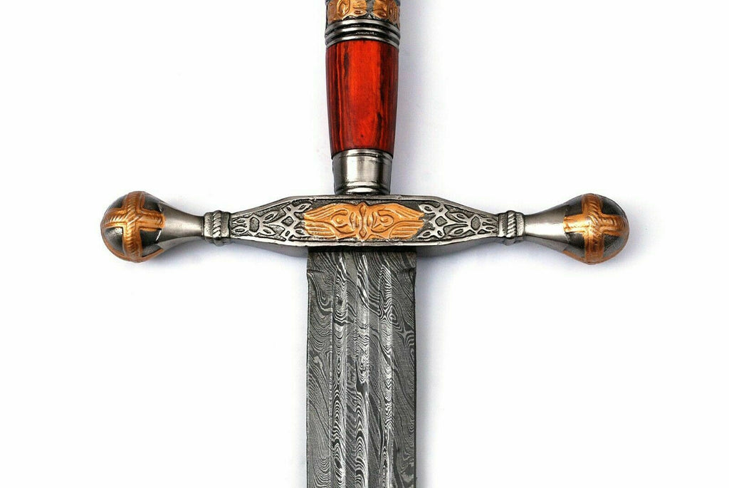 The Midgard Guardian: Exotic Wood & Damascus Steel Viking Blade