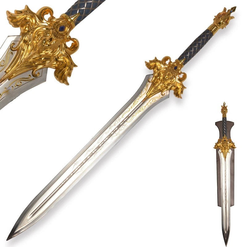 The Leonine Sovereign: Lion Head Stainless Steel King Sword