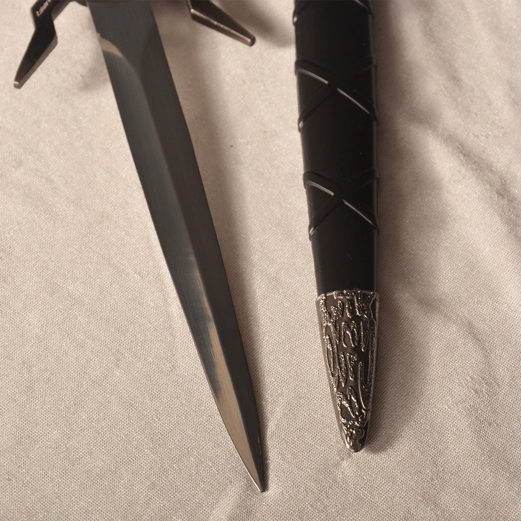 The Obsidian Vanguard: Black Stainless Steel Mini Western Sword
