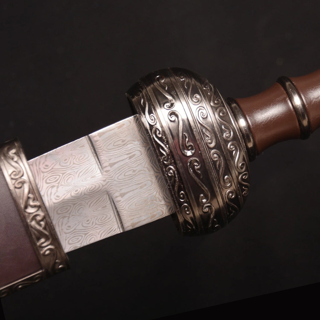 The Praetorian Eclipse: Silver Stainless Steel Roman Gladius Sword