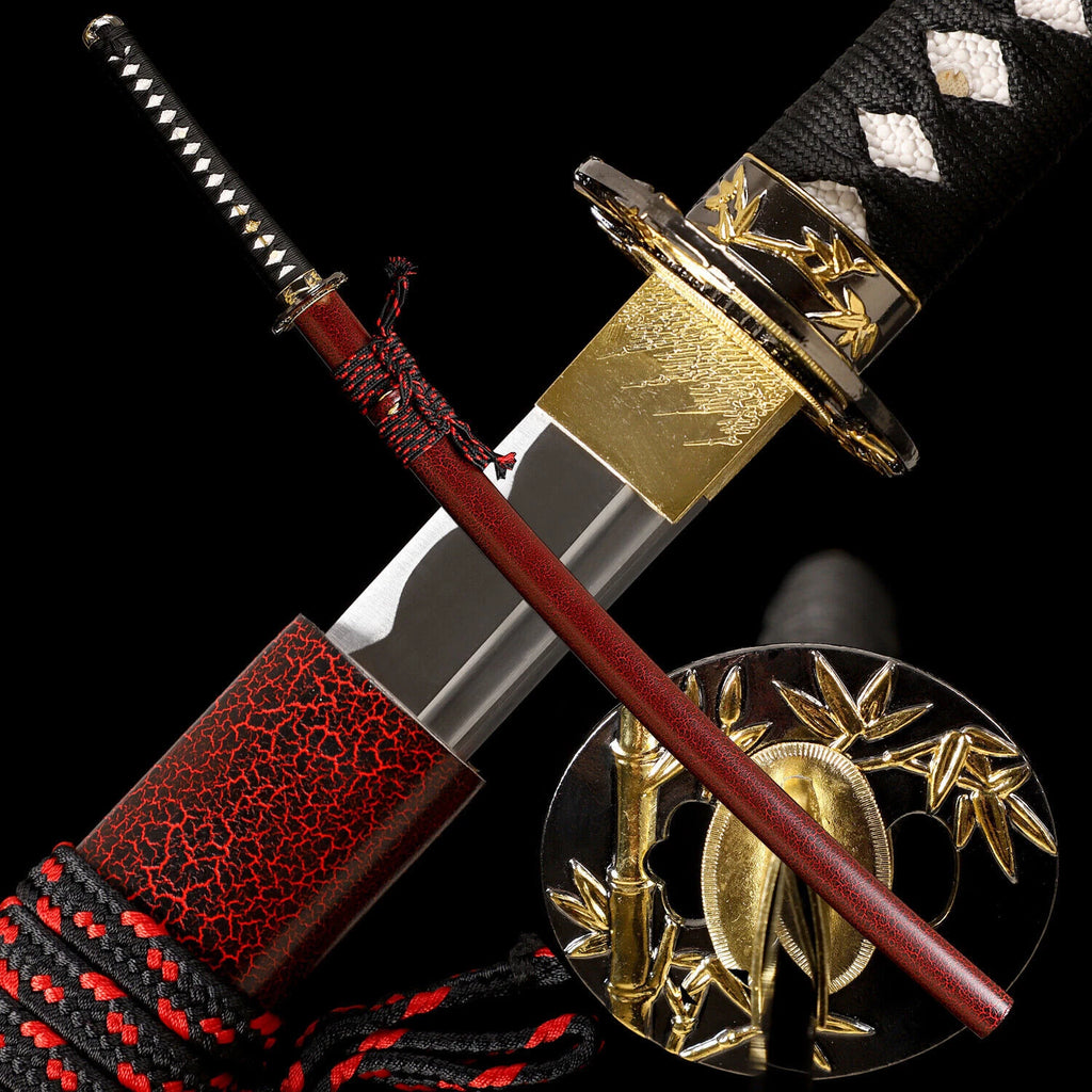 The Crimson Bamboo: Hand-Forged High Carbon Samurai Katana