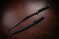 The Obsidian Ripple: Hand-Forged Damascus Folded Steel Samurai Katana