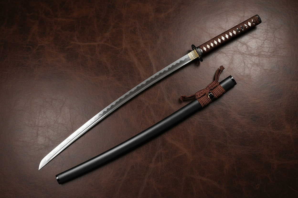 The Midnight Oak: Hand-Forged High Carbon Samurai Katana