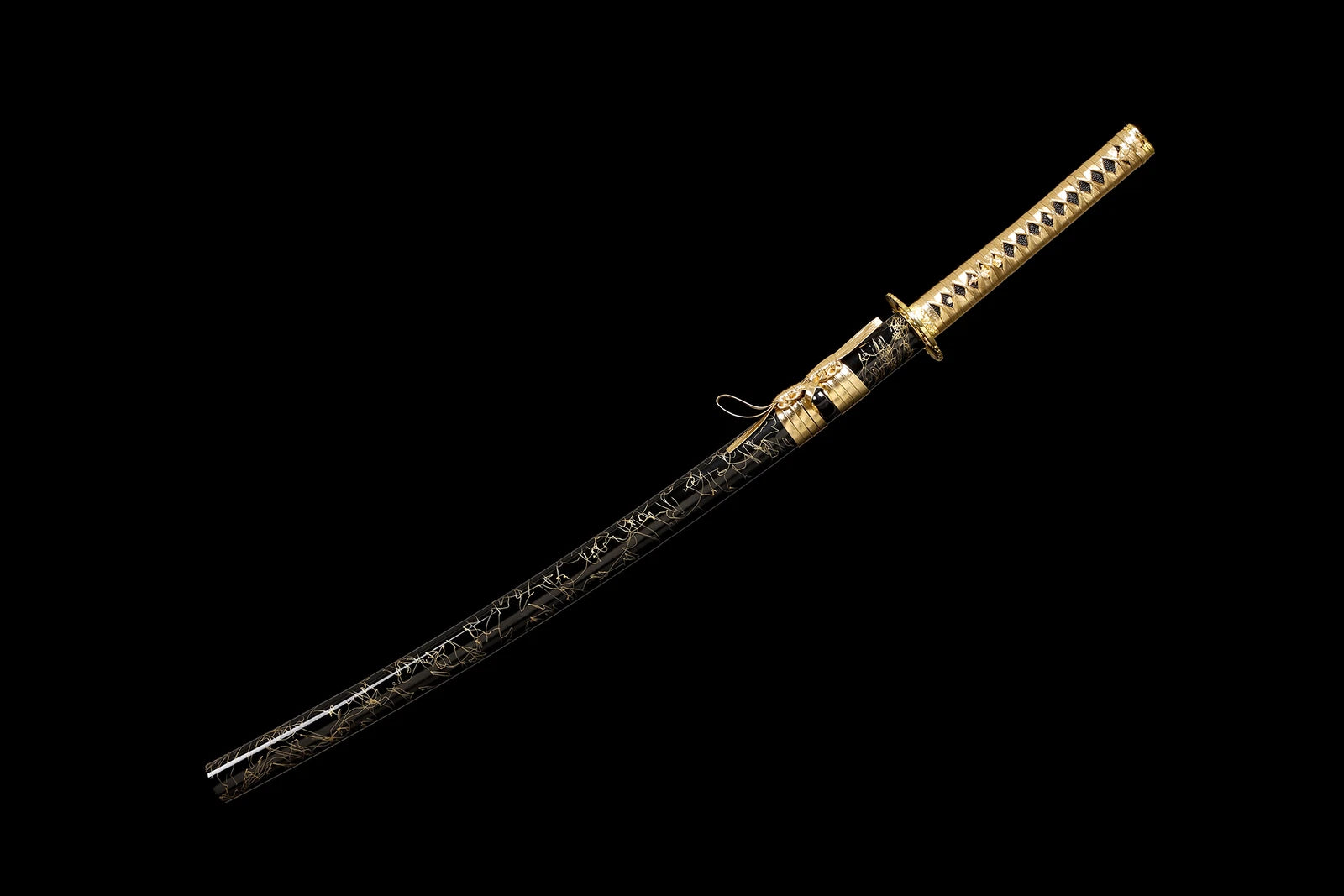 The Golden Dragon: Hand-Forged 1095 High Carbon Gold Blade Katana