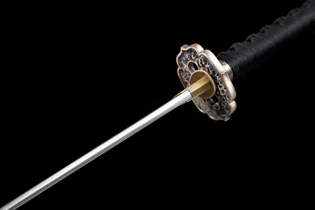 The Imperial Sentinel: Clay-Tempered with Brass Tsuba Samurai Katana