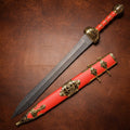 The Scarlet Centurion: Red Carbon Steel Roman Sword