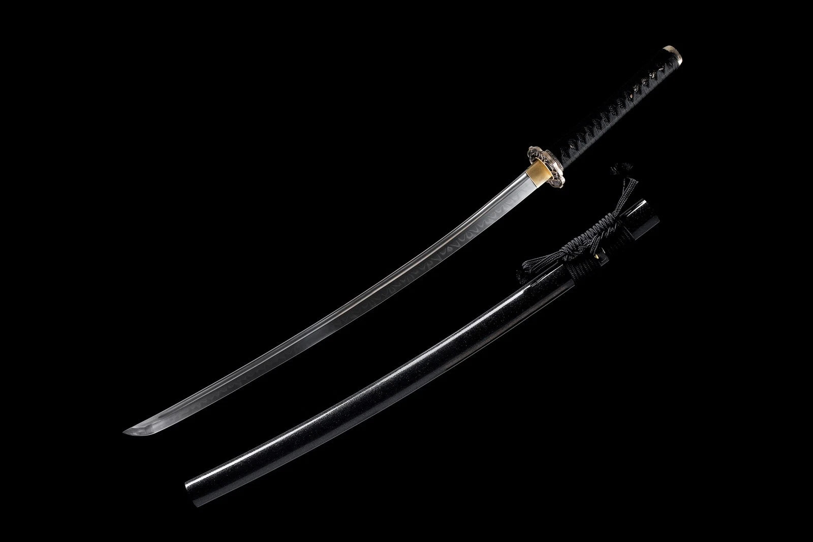 The Imperial Sentinel: Clay-Tempered with Brass Tsuba Samurai Katana