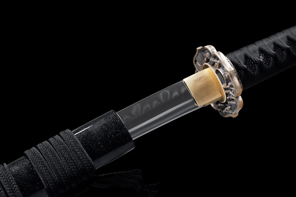 The Imperial Sentinel: Clay-Tempered with Brass Tsuba Samurai Katana