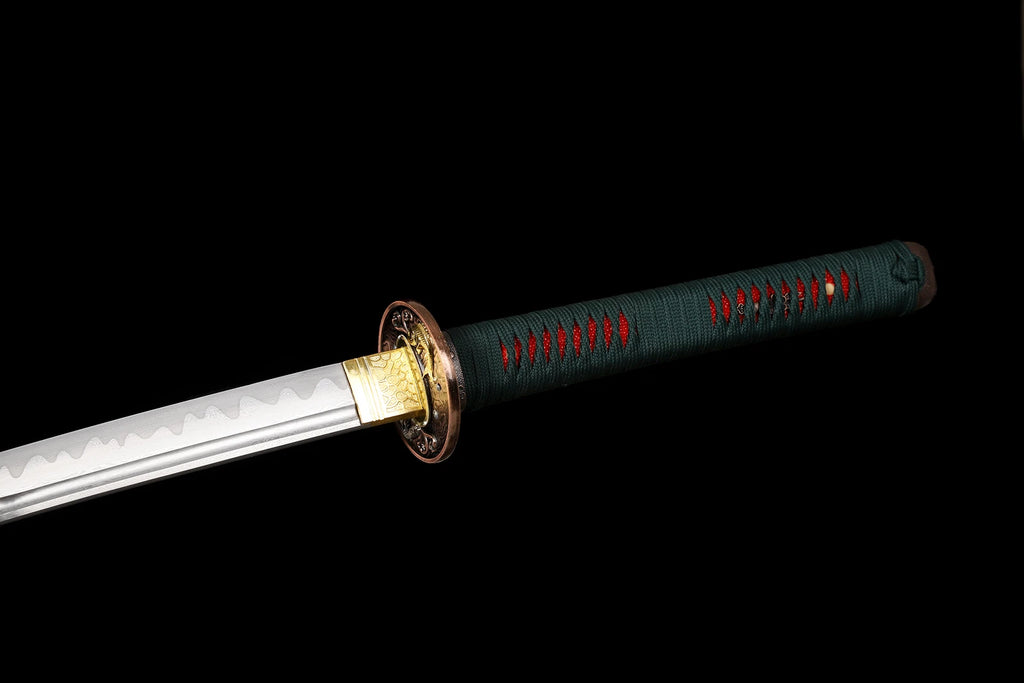 The Serpent’s Coil: Damascus Folded Steel Samurai Katana
