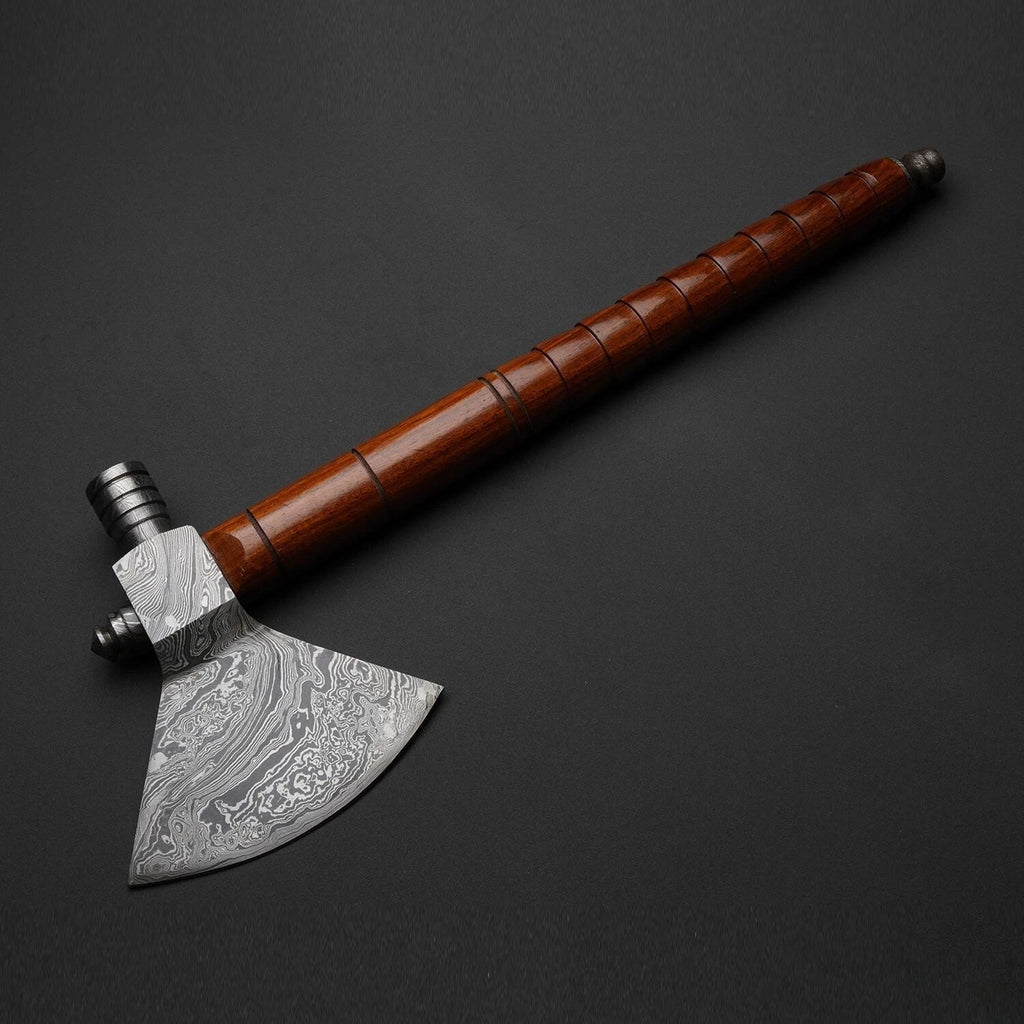 The Northman’s Peace: Premium Damascus Pipe Tomahawk