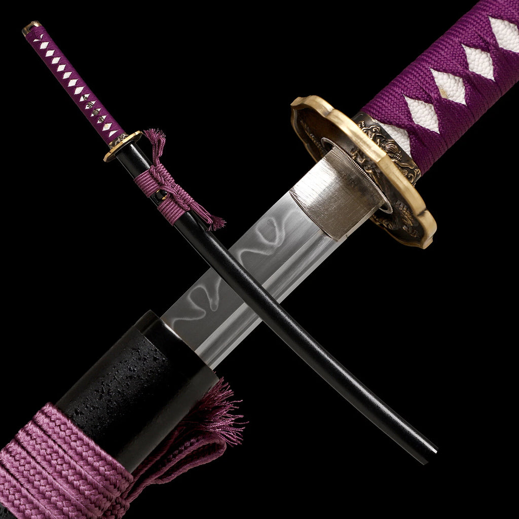 The Dragon’s Breath: Clay-Tempered T10 Katana with Brass Dragon Tsuba