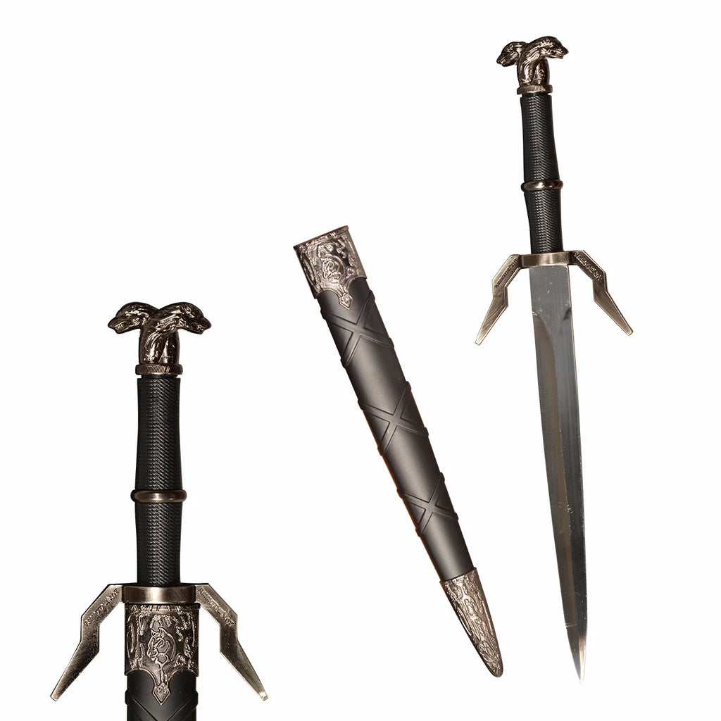 The Obsidian Vanguard: Black Stainless Steel Mini Western Sword