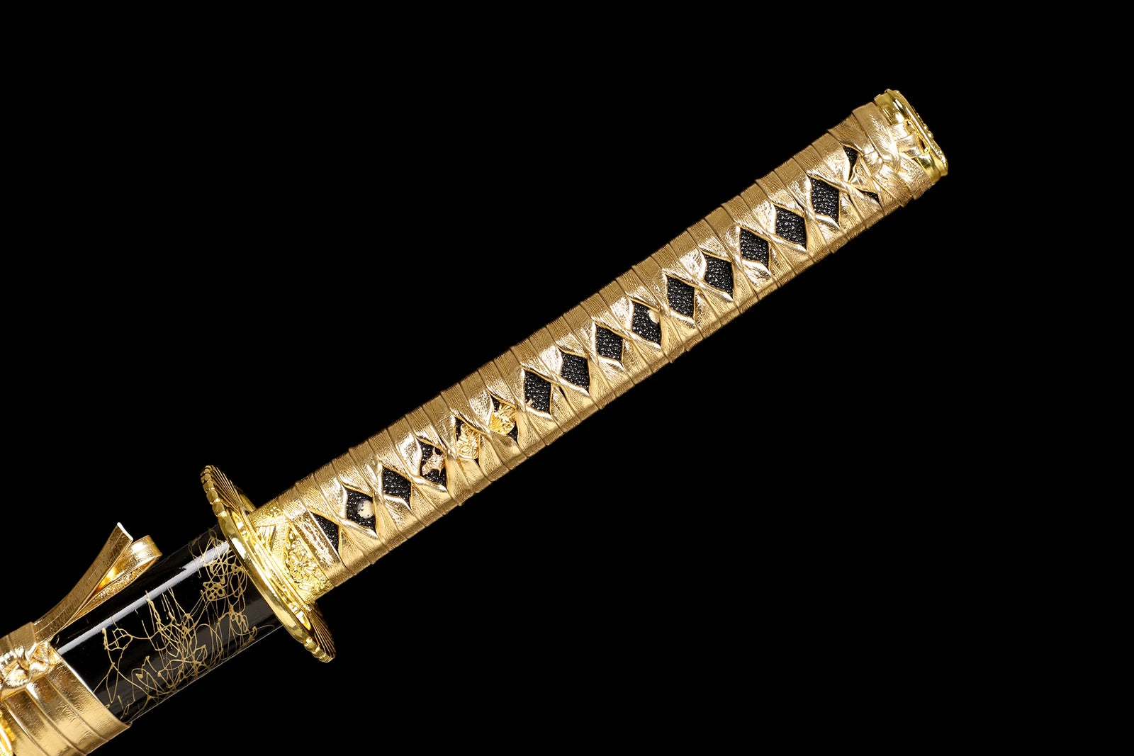 The Golden Dragon: Hand-Forged 1095 High Carbon Gold Blade Katana