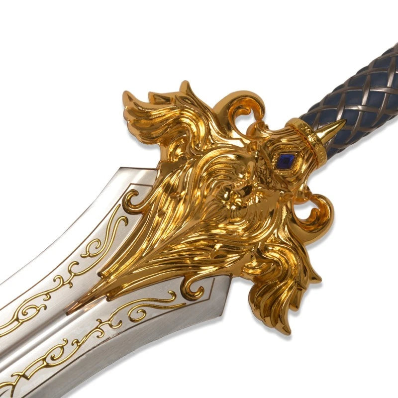 The Leonine Sovereign: Lion Head Stainless Steel King Sword