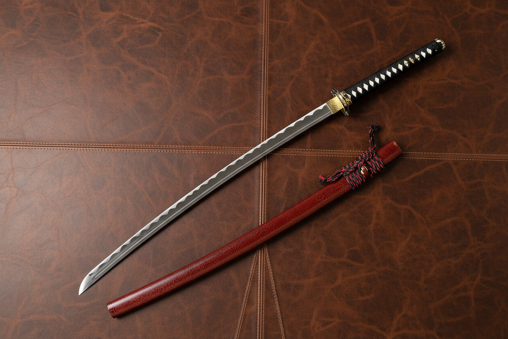 The Crimson Bamboo: Hand-Forged High Carbon Samurai Katana