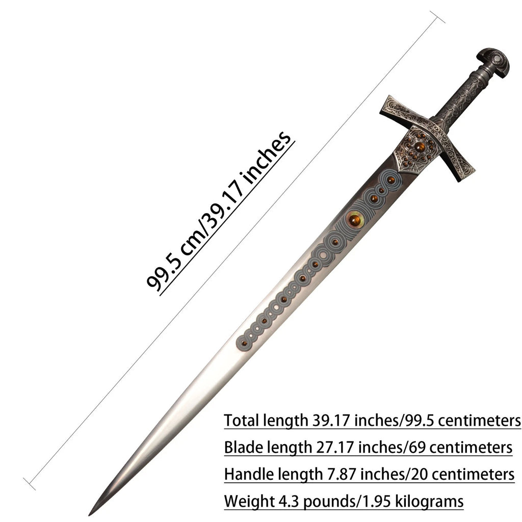The Michaela Aegis: Stainless Steel Knight Sword