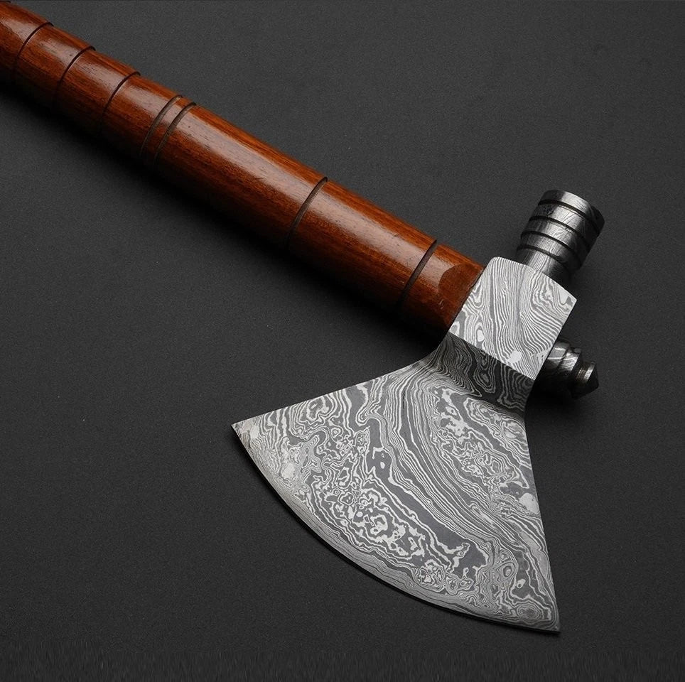The Northman’s Peace: Premium Damascus Pipe Tomahawk