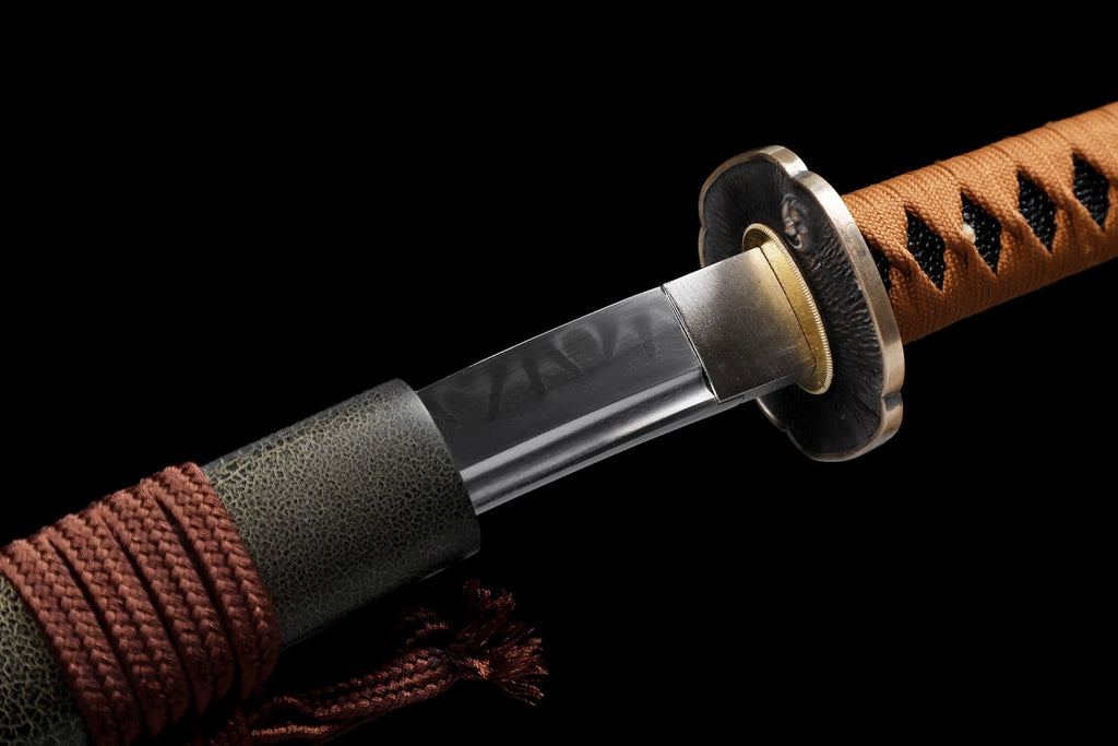 The Nomad’s Resolve: Clay-Tempered Katana with Leather Wrap