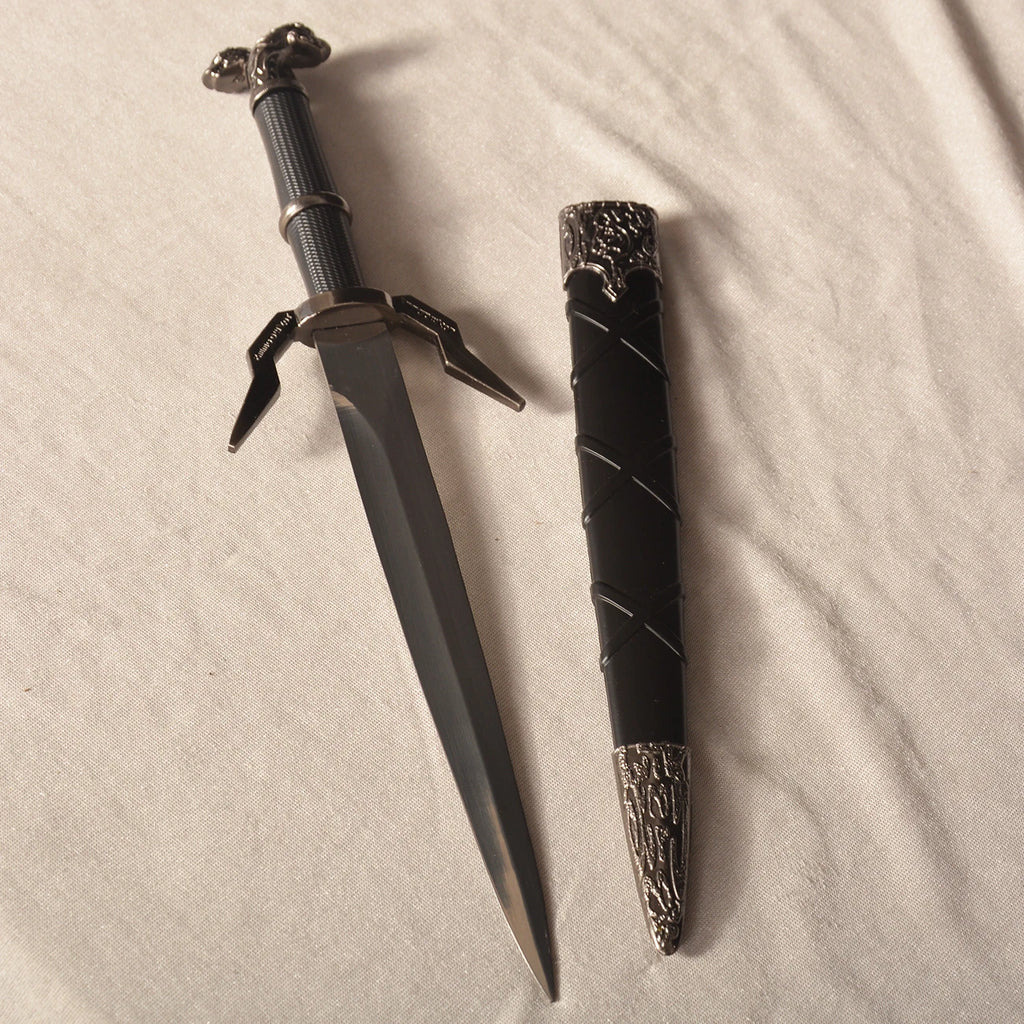 The Obsidian Vanguard: Black Stainless Steel Mini Western Sword