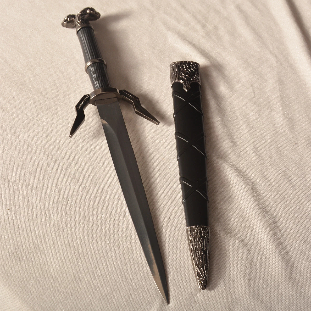 The Obsidian Vanguard: Black Stainless Steel Mini Western Sword