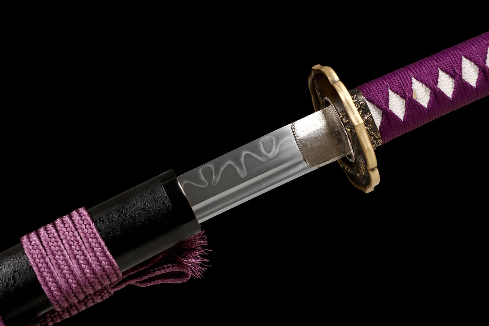 The Dragon’s Breath: Clay-Tempered T10 Katana with Brass Dragon Tsuba