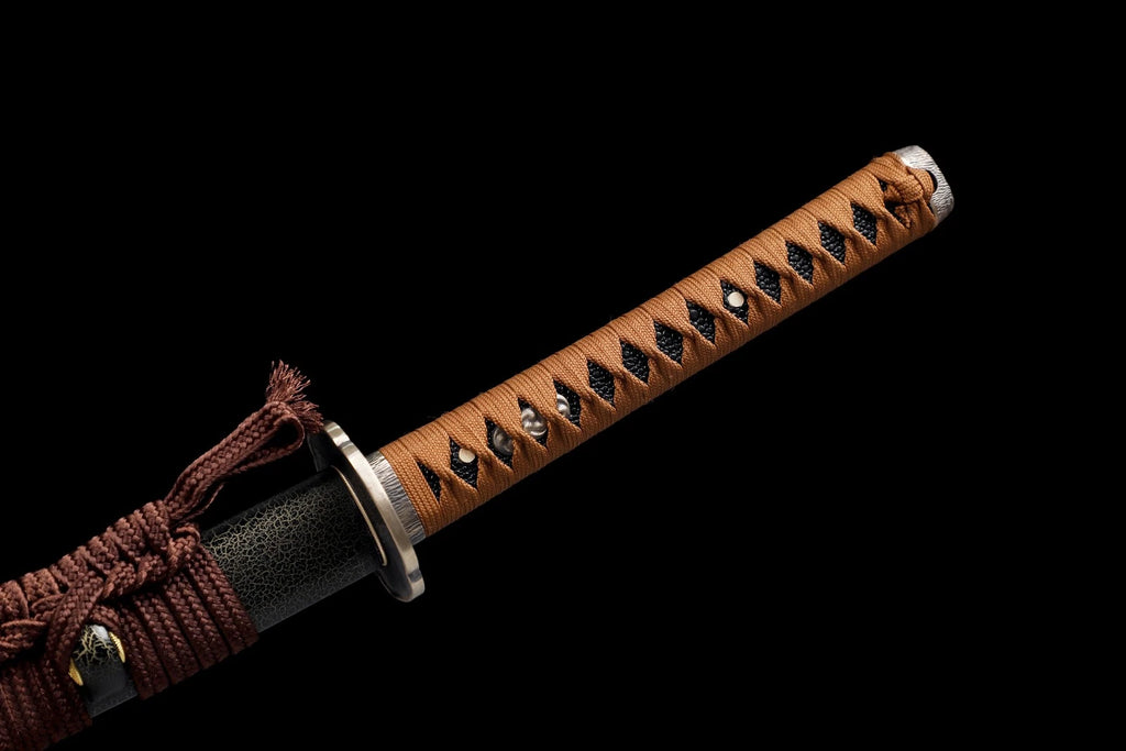 The Nomad’s Resolve: Clay-Tempered Katana with Leather Wrap