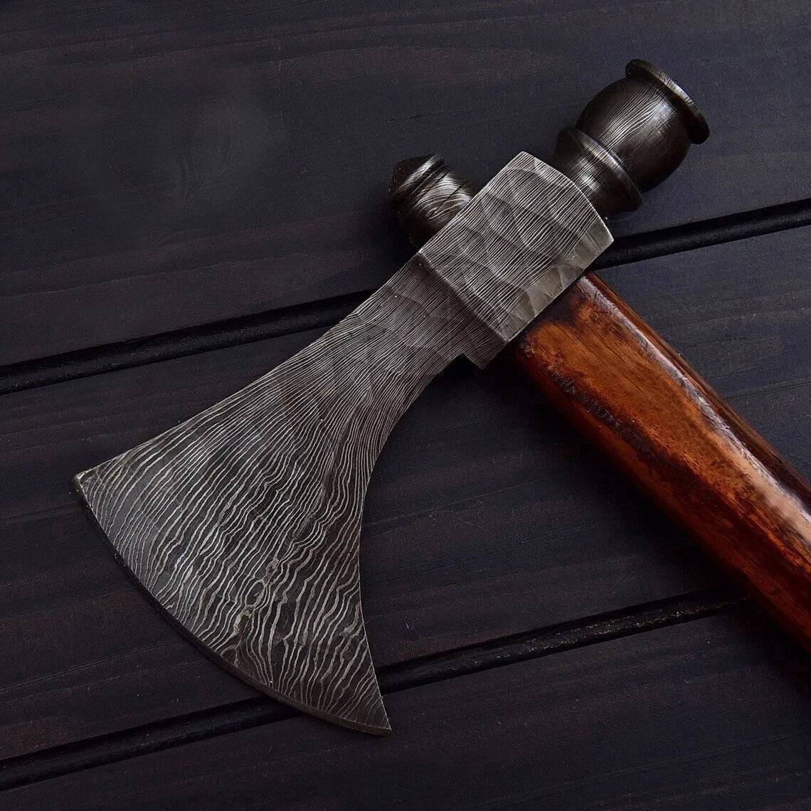 The Northman’s Peace: Premium Damascus Steel Pipe Tomahawk