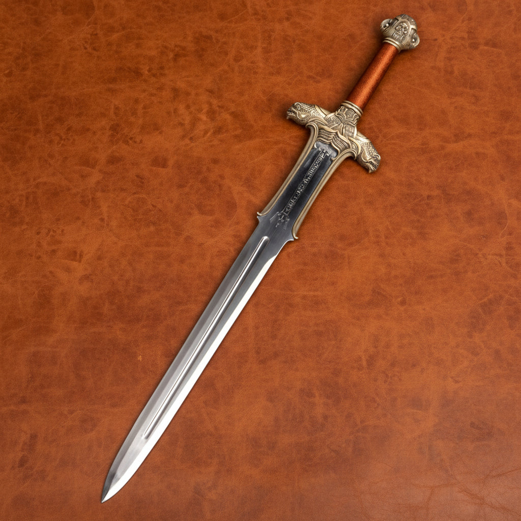 The Cimmerian Anthem: Inscribed Stainless Steel Barbarian Sword