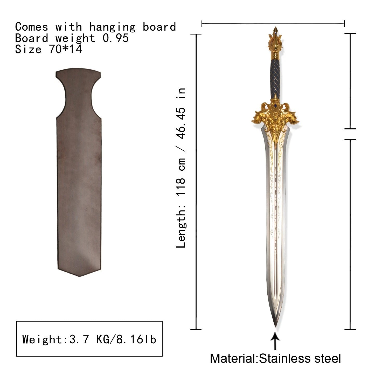 The Leonine Sovereign: Lion Head Stainless Steel King Sword