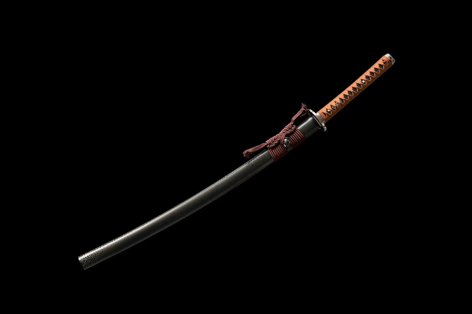 The Nomad’s Resolve: Clay-Tempered Katana with Leather Wrap